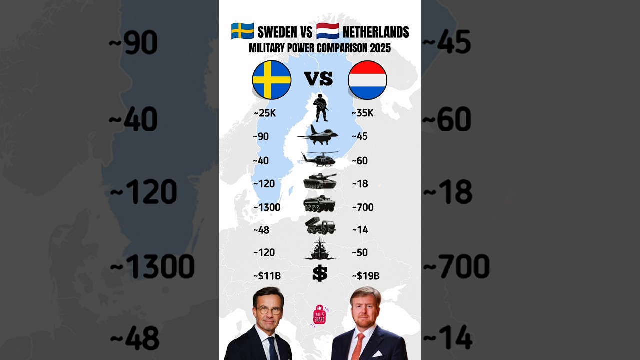 Sweden vs Netherlands - Military Power Compared 2025