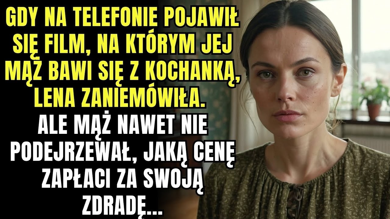 Otrzymawszy na telefonie wideo, na którym jej mąż bawi się z kochanką, Lena zaniemówiła  Ale sam mąż