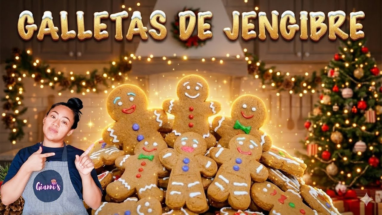Cómo hacer Galletas de Jengibre - Receta fácil  - Recetas de Navidad - Giannis Cake