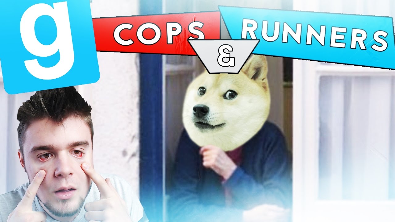 PIESEŁ W OKNIE! | Garry's mod (With: Mandzio, Gimper, Ignacy, Admiros) #481 - Cops & Runners [#17]