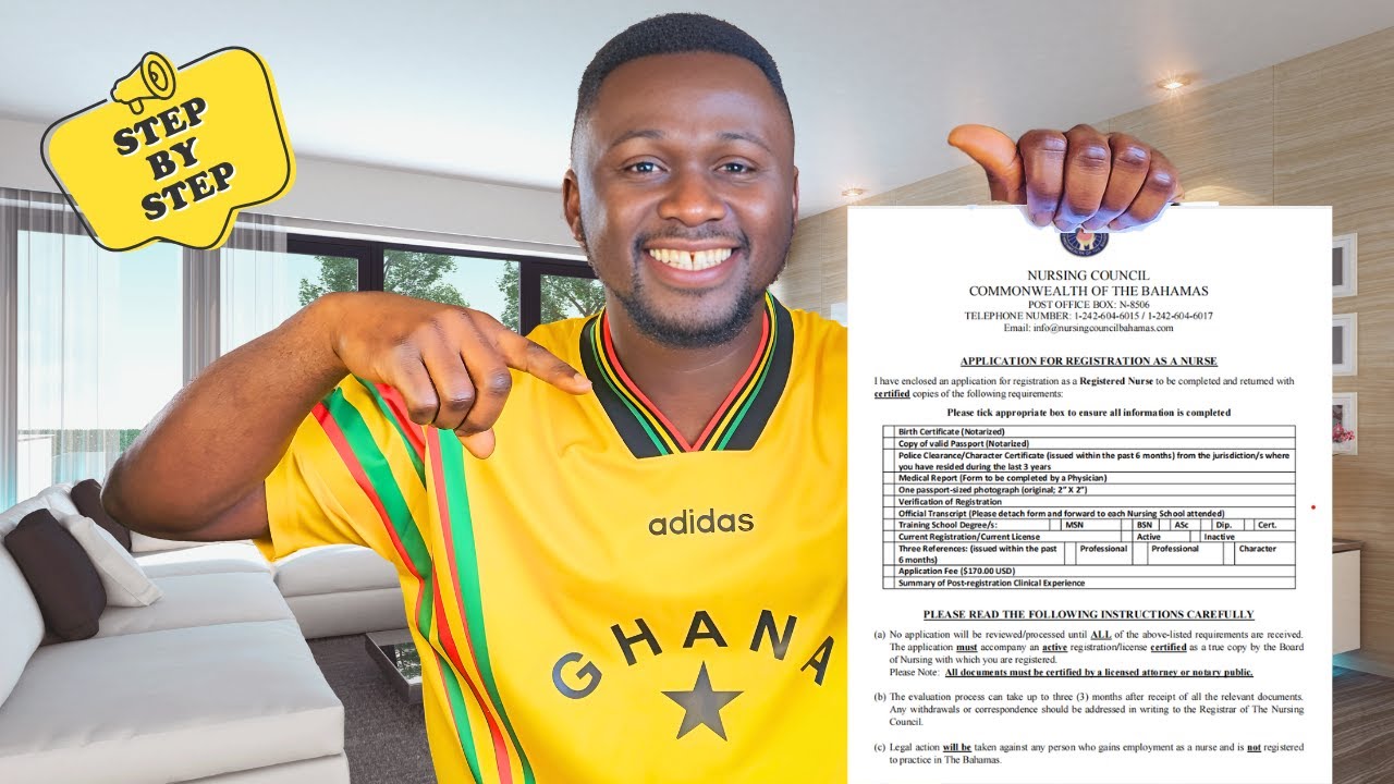 How to Fill the Bahamas Nursing Registration Form as an overseas Nurse | Step by step guide