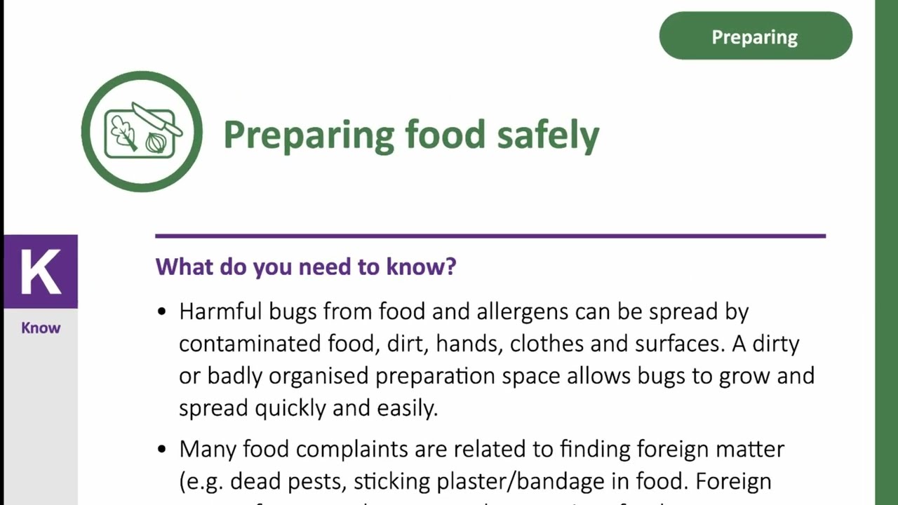 Preparing food safely