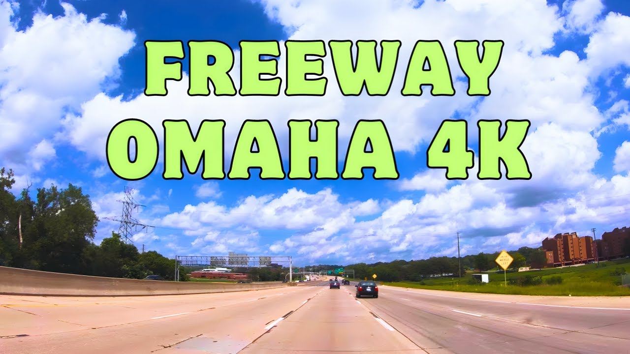 Drive Tour 4K | FWY 75, Interstate 80, Interstate 680 & FWY 6, Omaha, Nebraska, USA | Travel Video