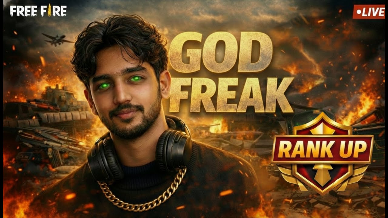 GOD FREAK IS LIVE! 😱 Road to Grandmaster | Team Code Giveaways #FreeFireLive