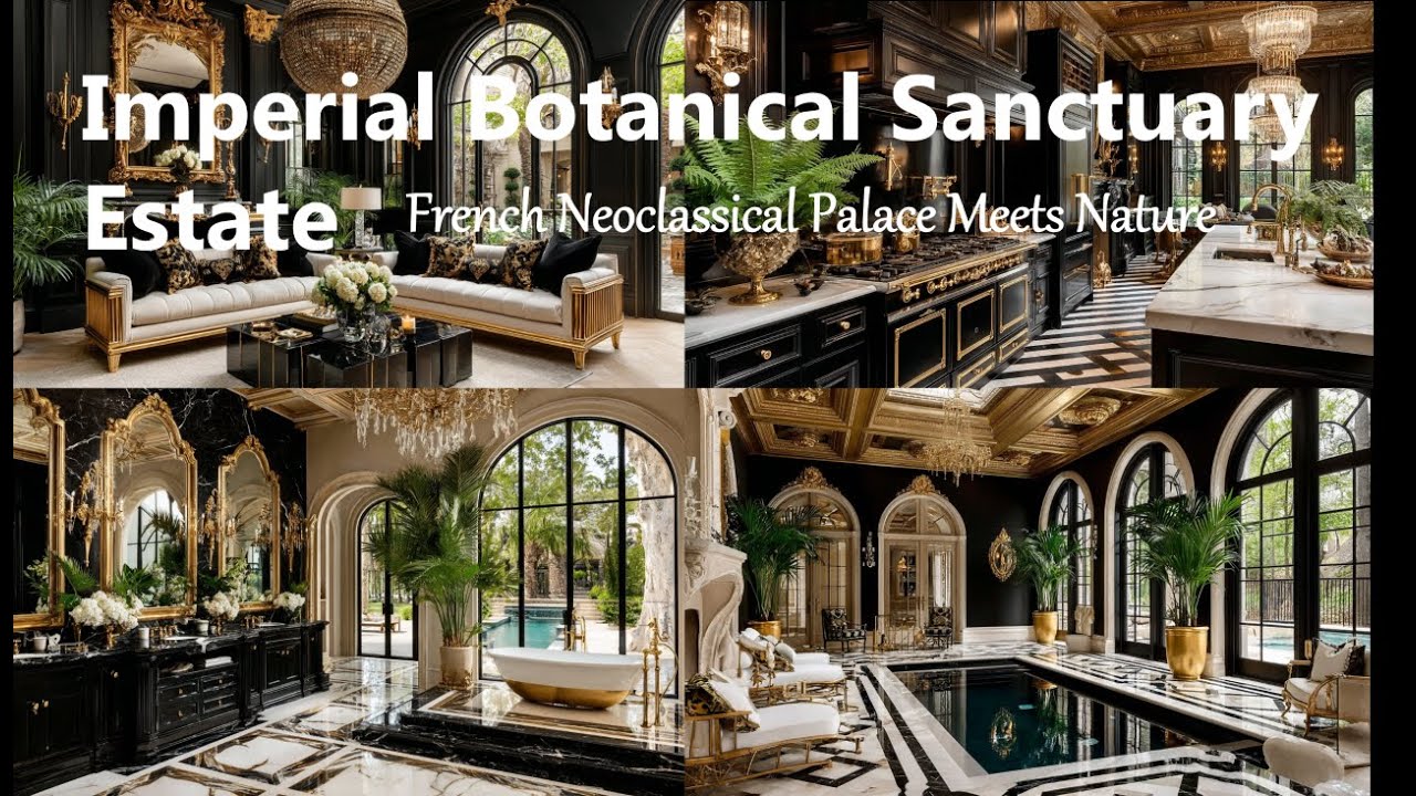 🏛️✨ Imperial Botanical Sanctuary Home Interior Design Idea | French Neoclassical Meets Nature 🌿👑