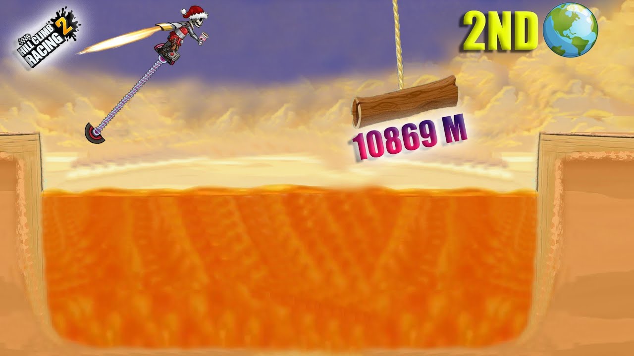 Hill climb racing 2 - HOW TO 10869m in DESERT VALLEY with MONOWHEEL (( 2ND 🌍 ))
