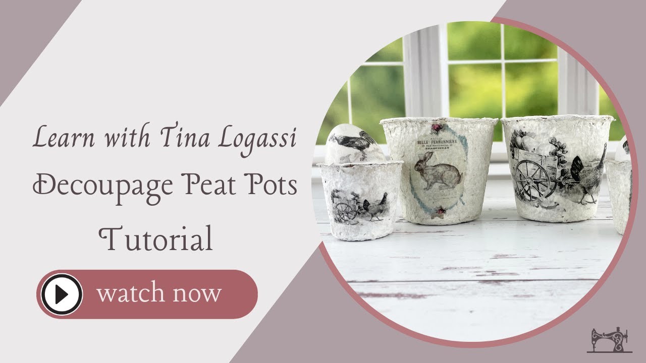Decoupage Peat Pots