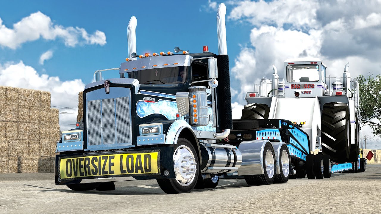 Kenworth W900 *Heavy Big Bud Tractor Delivery* - American Truck Simulator