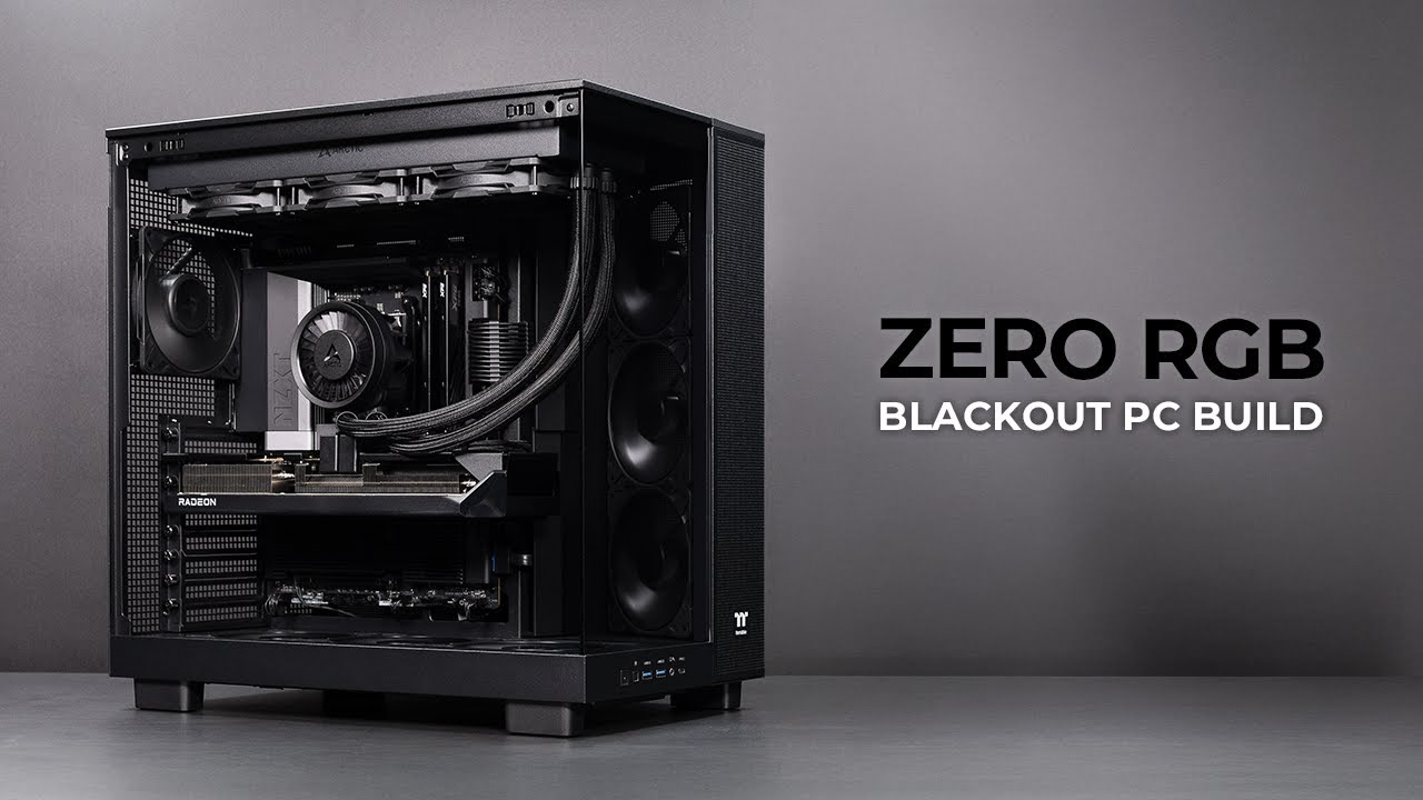 Flawless Blackout Gaming PC Build | Thermaltake View 380 XL | ARCTIC P12 Pro Reverse