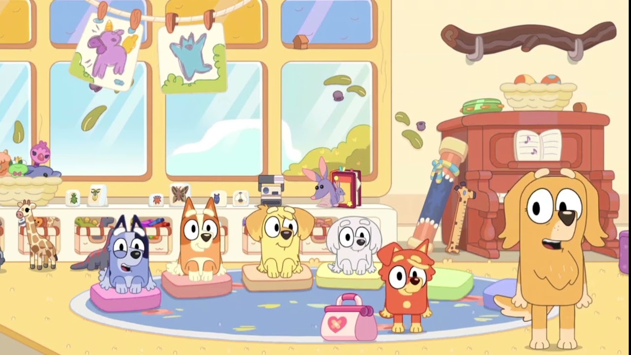 BLUEY GAME KINDERGARTEN WHAT'S IN THE BAG