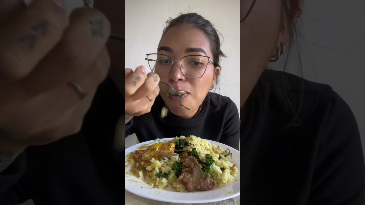BIFE A CAVALO ARROZ E FEIJÃO ALMOÇO DE HOJE 