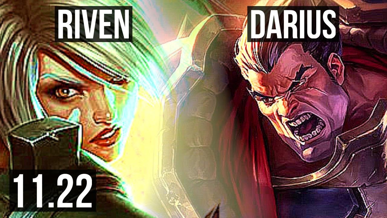 RIVEN vs DARIUS (TOP) | 1.7M mastery, 800+ games, 11/2/6, Legendary | NA Master | 11.22