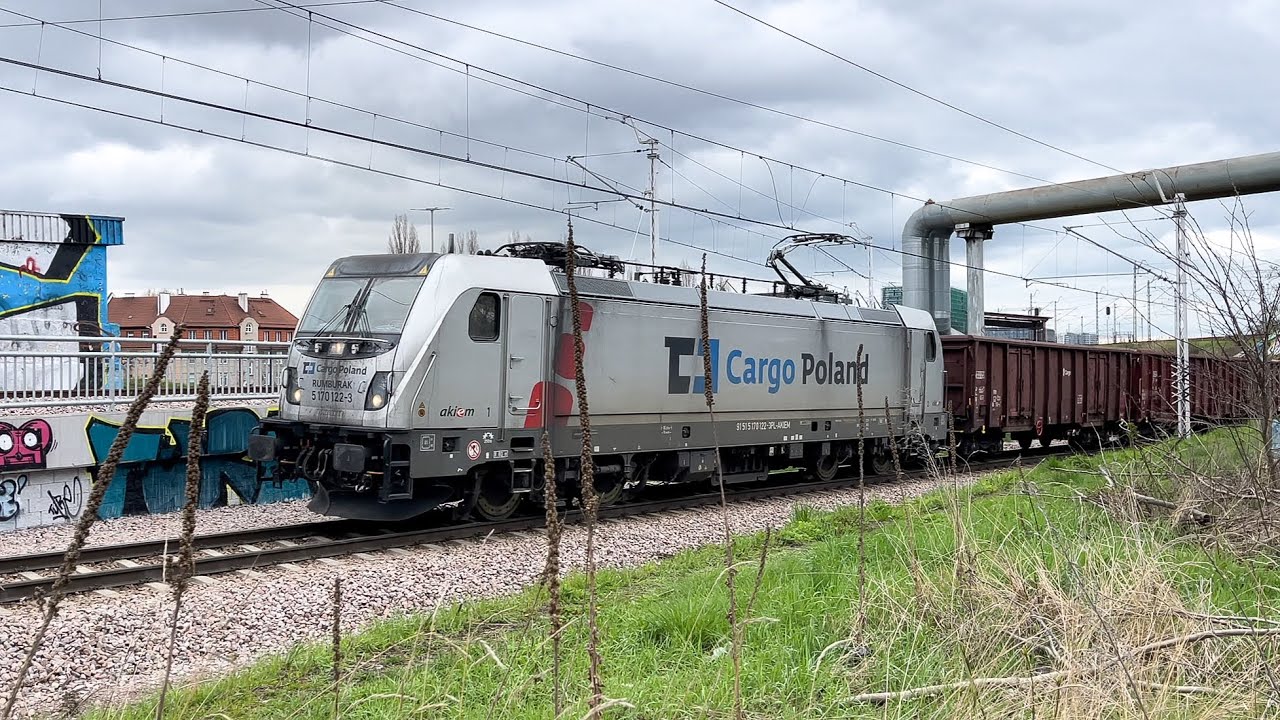Film przyrodniczo kolejowy odgłosy dzięcioła i przejazd RUMBURAKA Traxx DC3 E594 004 linia nr 227🛤️