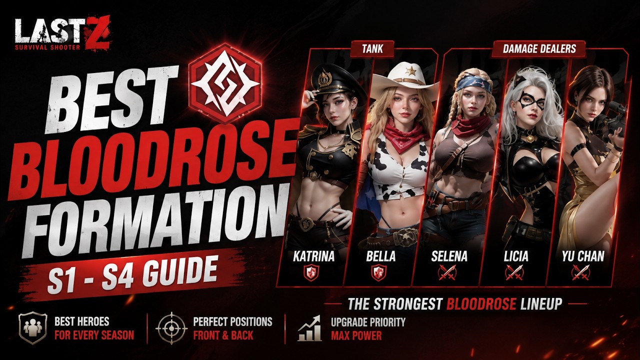 Best BLOODROSE Formation for S1 S2 S3 S4... Last Z Guides