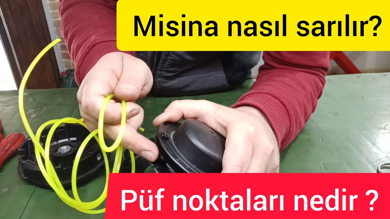 ÇİM BİÇME MOTORU MİSİNASI NASIL SARILIR (misina başlığına misina takma)
