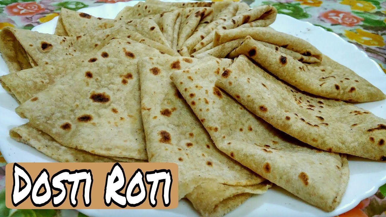 Dosti Roti / Soft perfect dosti Roti Banana Kitna aasan*WITH ENGLISH SUBTITLES*By Zaika e Lucknow*