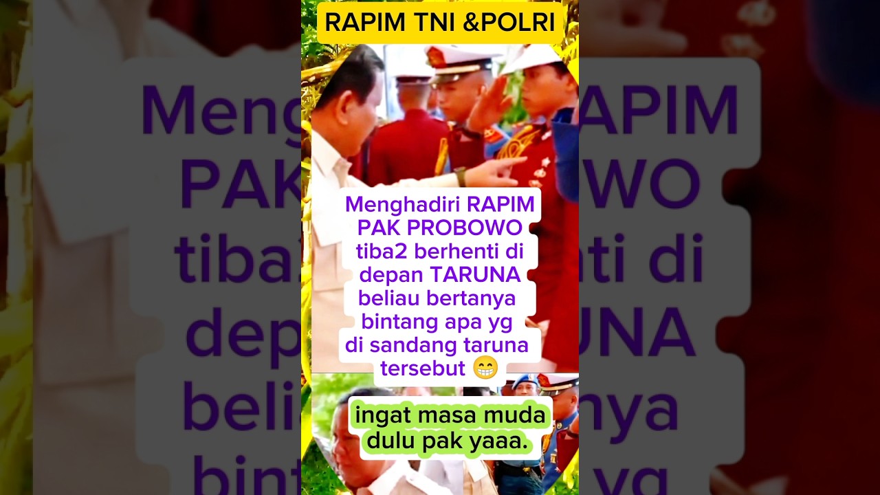 Pak prabowo Subianto, menghadiri RAPIM TNI &POLRI#infoupdate #presidenindonesia #rapim#indonesia