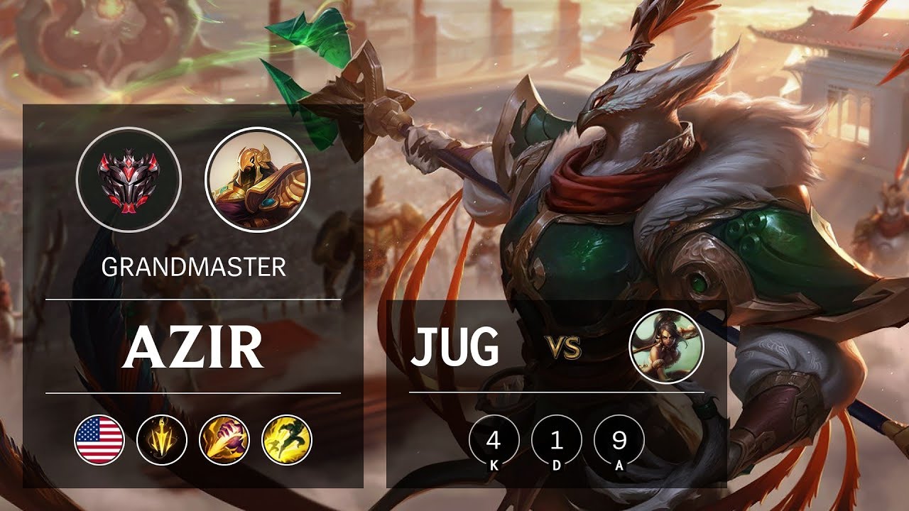 Azir Jungle vs Nidalee - NA Grandmaster Patch 9.15
