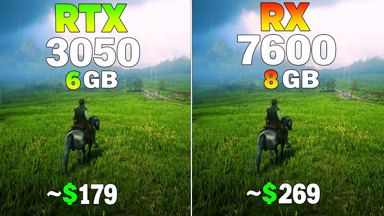 RTX 3050 vs RX 7600 - Test in 8 Games