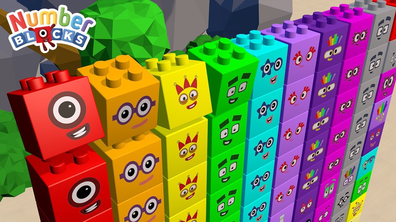 Counting Numberblocks on Mathlink Cubes Learn Numbers 1 to 100 for Kids