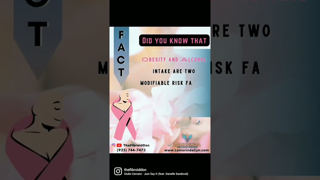 Obesity & Alcohol intake are risk factors for Breast Cancer #breastcancer  #reelsvideo #instareels