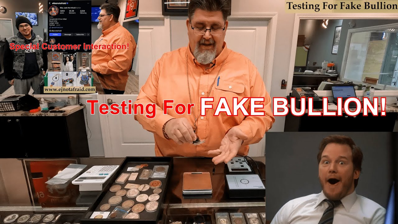 Testing For Fake Gold & Silver Bullion!! Don't Get Scammed! Michigan Artist Stops In For Silver!!