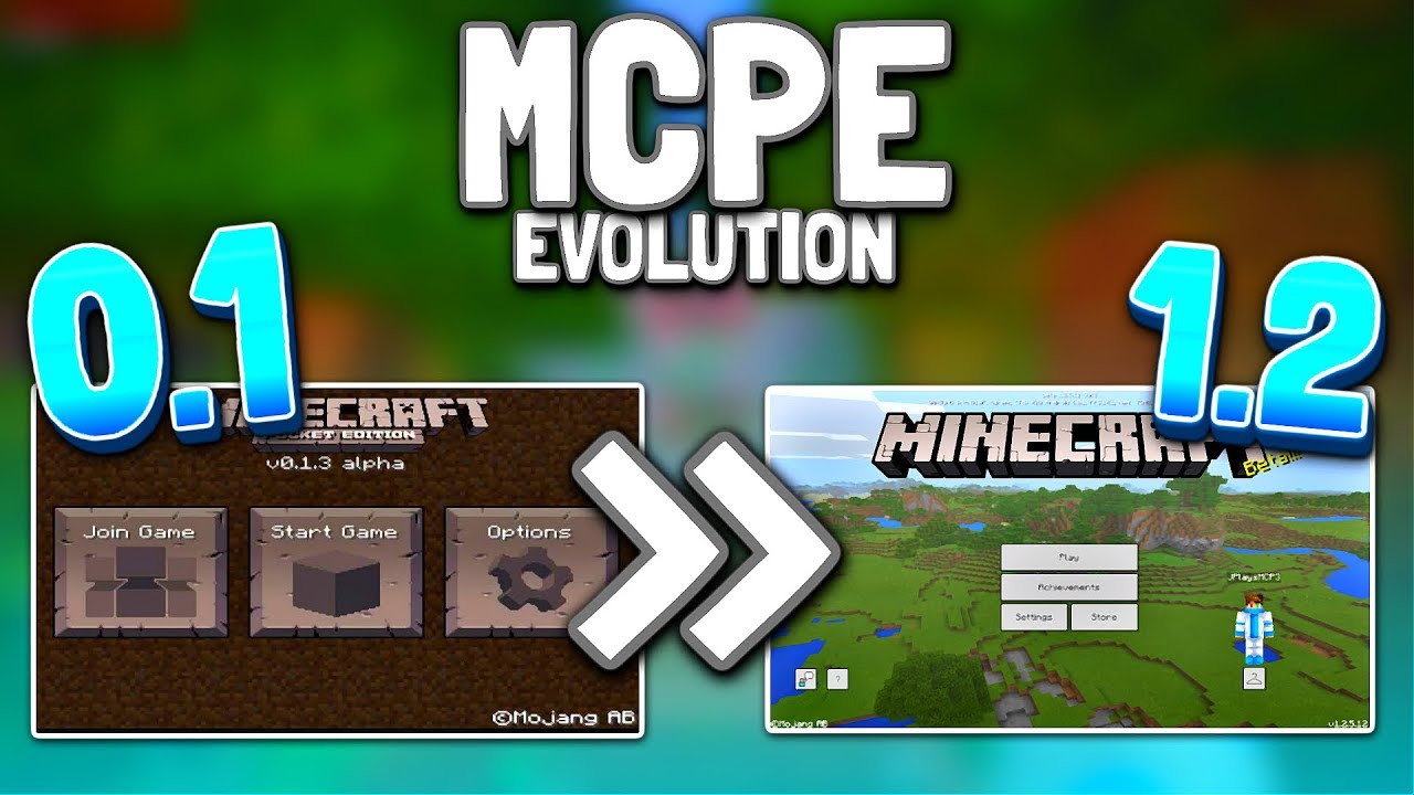 MCPE Evolution 0.1 to 1.2! Minecraft PE History (0.1 to 1.2) - Minecraft Pocket Edition Evolution
