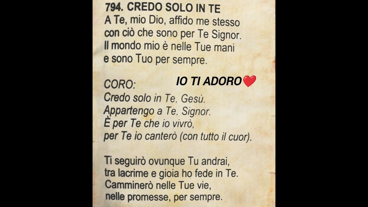 A Te mio Dio affido me stesso.