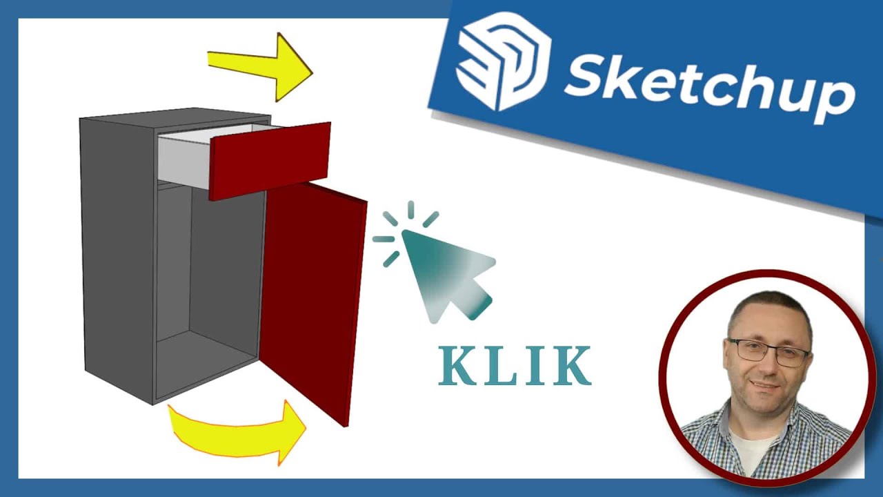 Trik w Sketchup: Kliknij i otwórz szafkę z ładną animacją ruchu