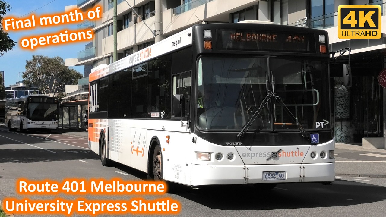 Buses on Route 401 Melbourne University Shuttle; Final Month of Operation - Melbourne Transport [4K]