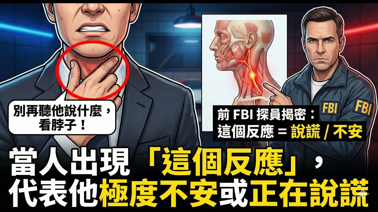 別再聽他說什麼，看脖子！前 FBI 探員揭密：當人出現「這個反應」，代表他極度不安或正在說謊
