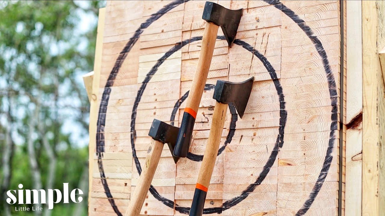 Making an axe throwing target