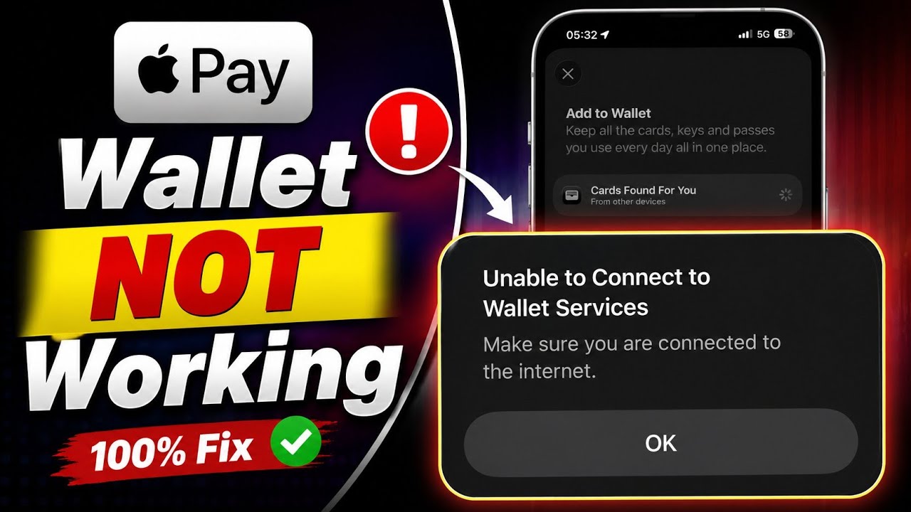 Fix Apple Pay &ldquo;Unable to Connect to Wallet Services&rdquo; Error | Try Again Later Fix 2026 | Server Down