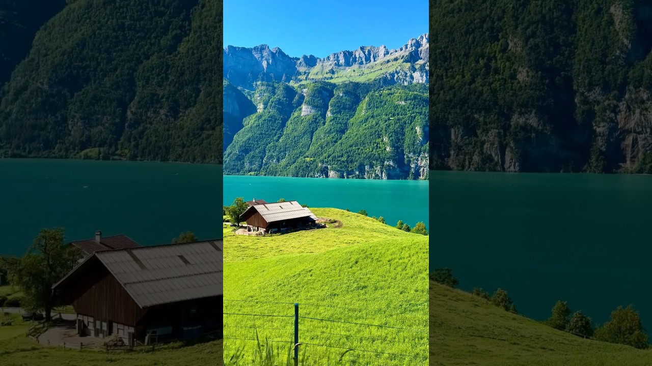 📍Walensee 🇨🇭 #youtube #nature #mountains #travel #love #shorts #alp #schweiz #suisse #swiss #alps