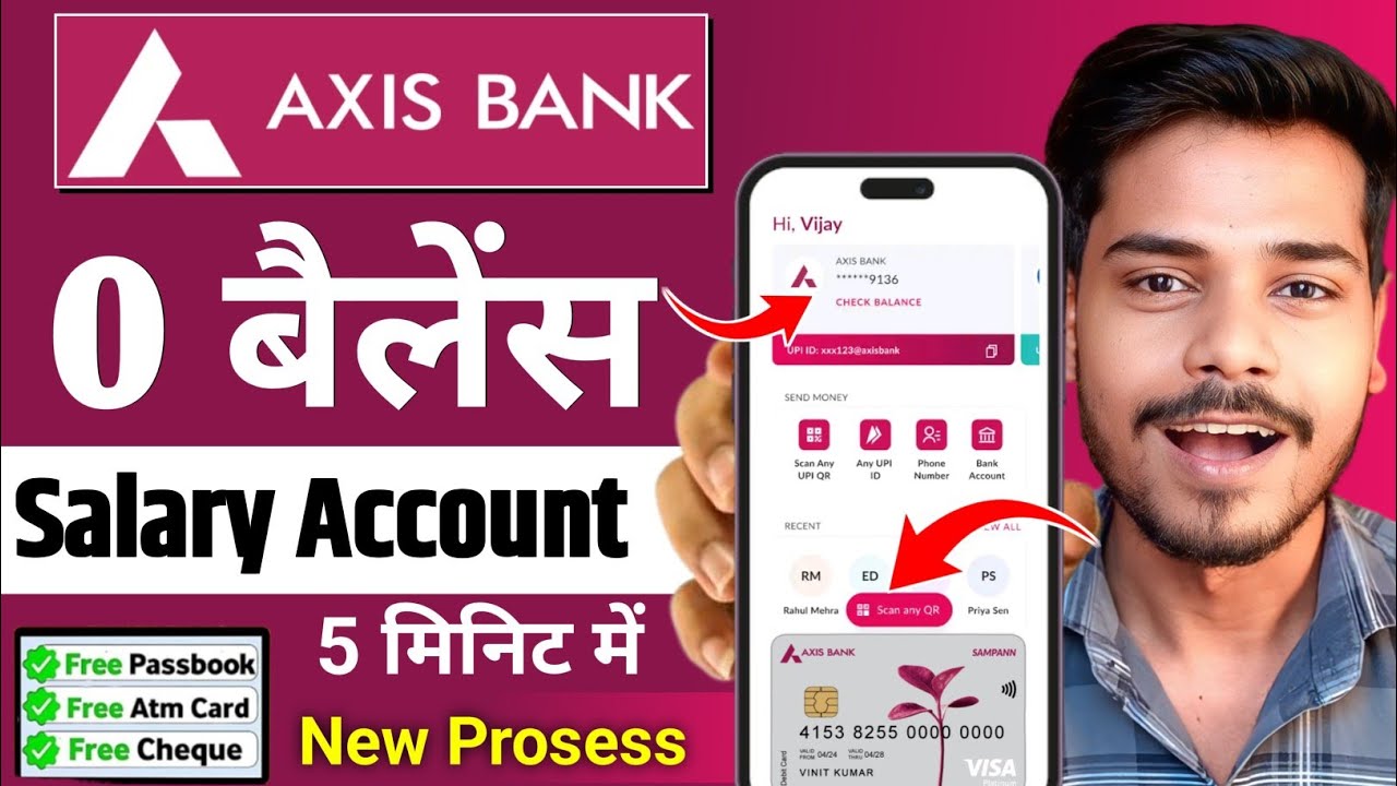 Axis bank salary account opening online | Zero balance salary account opening online 2026