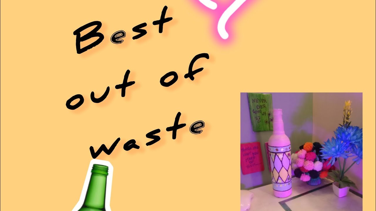 Creative Bottle Art |  DIY Recycled Bottle Decoration 