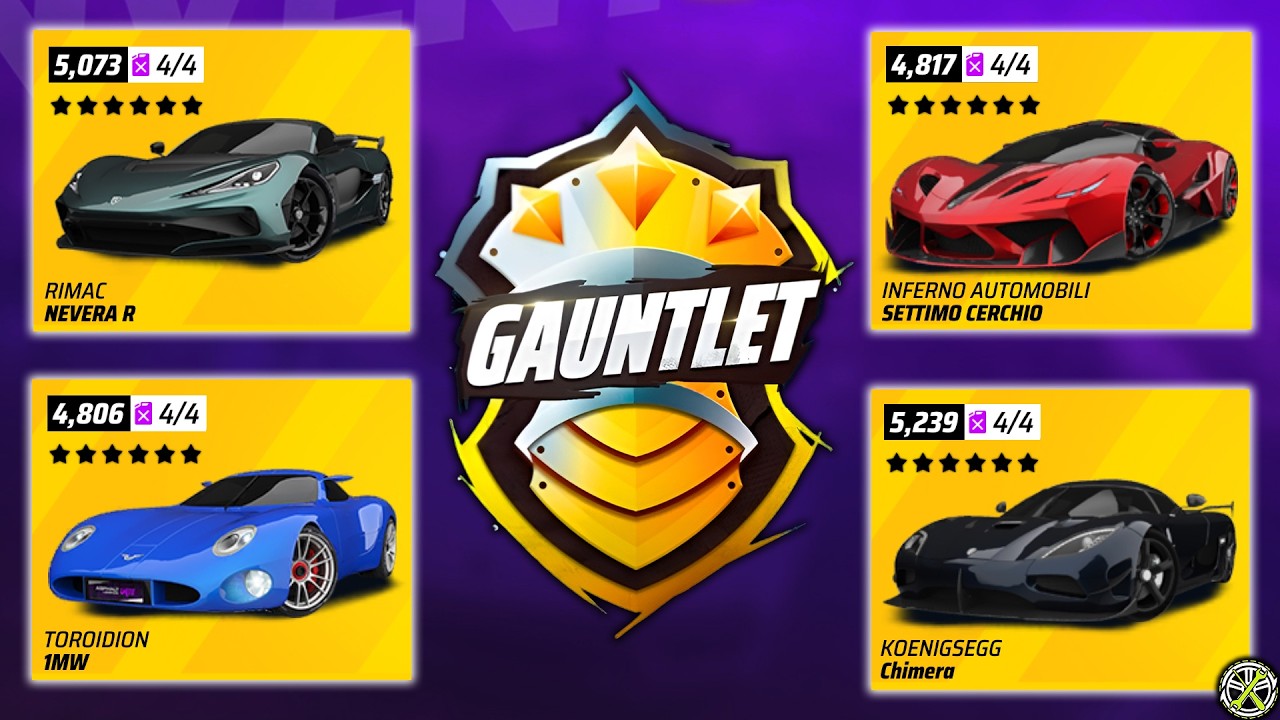 Playing Gauntlet but I'm using 15 DIFFERENT RARE cars: Asphalt Legends