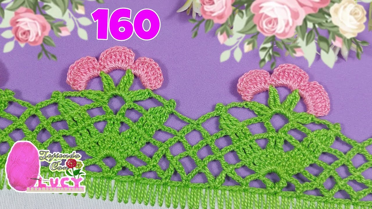 Puntilla 160/ Puntilla para servilleta con flores.🌺🌸🌼🌻