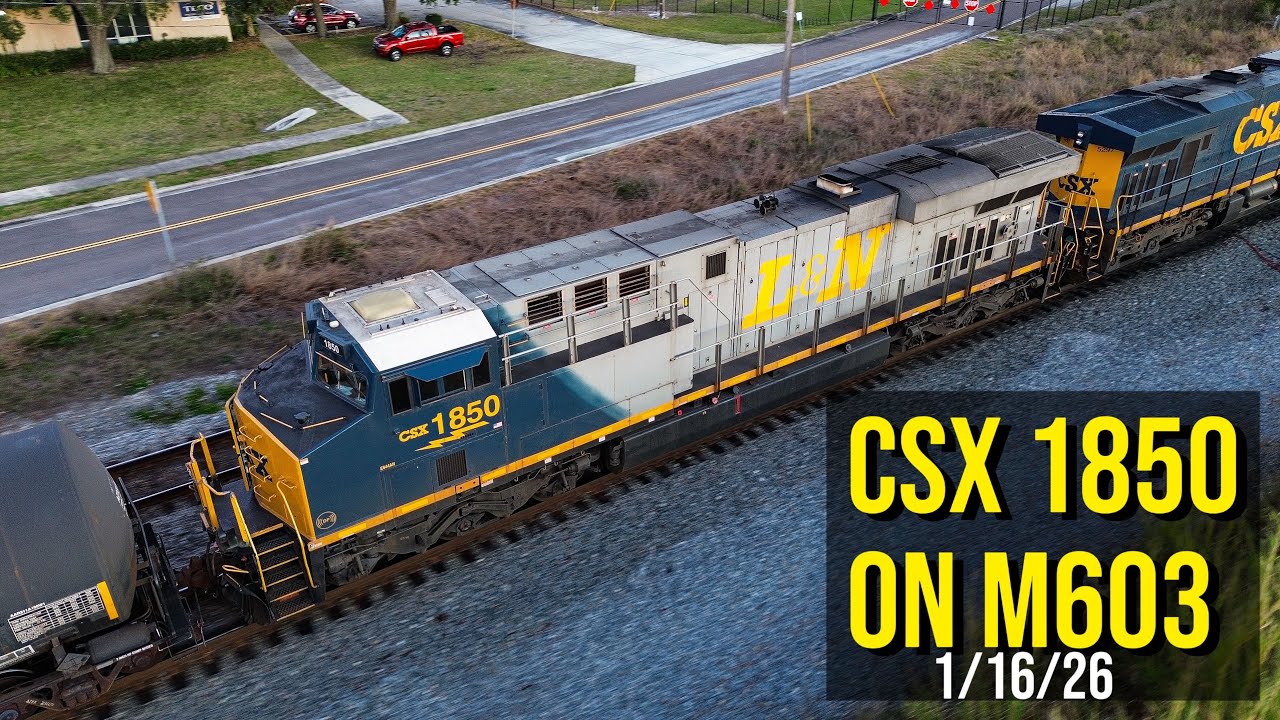 CSX 1850 Trails On M603 Through Lakeland 1/16/26!