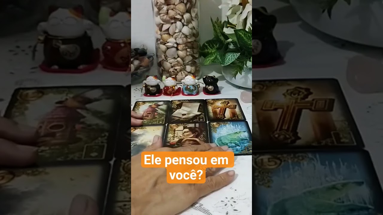 Ele pensou em voc&ecirc;?#shorts #tarot #leituradeamor #cartasciganas #baralhociganoresponde #tarologa