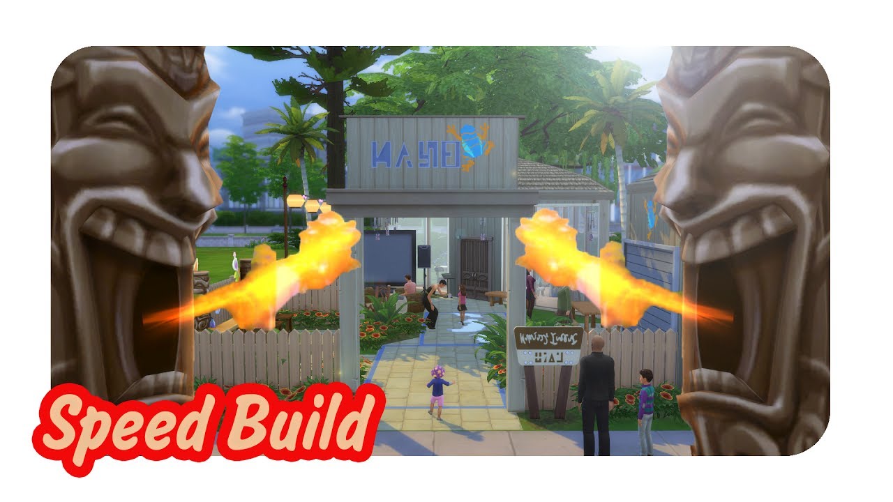 OUTDOOR TIKI ARTS CENTER | The Sims 4 Speed Build