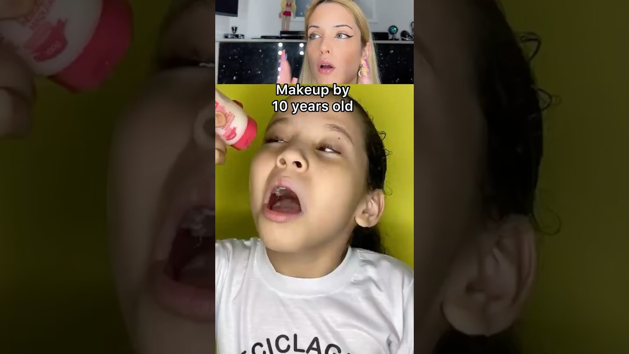 Make-up tutorial by 10 years old 🫶yes or not? #makeup #tutorial #makeuptutorial #girls #cute