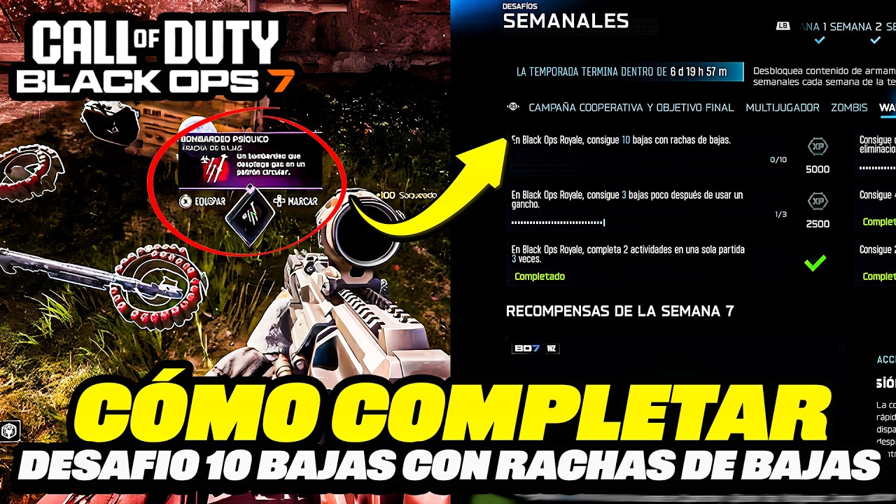 C&oacute;mo COMPLETAR el DESAF&Iacute;O CONSIGUE 10 BAJAS CON RACHAS DE BAJAS en BLACK OPS ROYALE AVALON WARZONE
