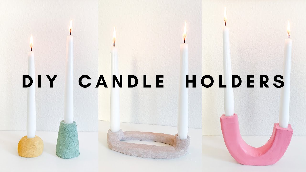 3 DIY candlestick or tapered candle holders 🕯️ (West Elm & designer inspired)