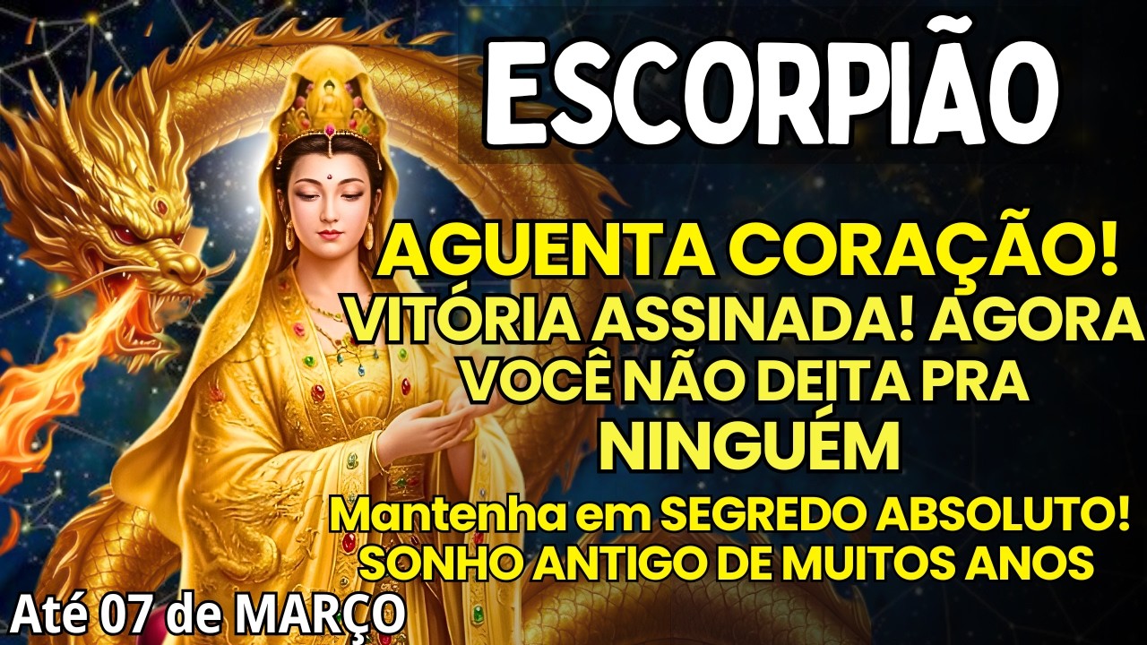 ESCORPIÃO ♏ O IMPACTO SERÁ ENORME! VITÓRIA MÁXIMA NÃO DEITE PRA NINGUÉM😱 SONHO ANTIGO DE MUITOS ANOS
