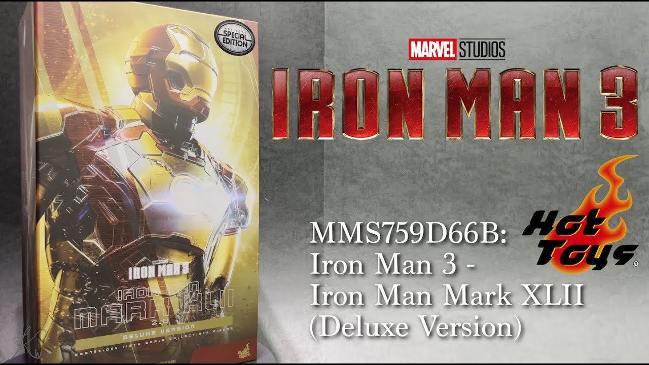 Hot Toys MMS759D66B Iron Man Mark XLII (Deluxe Version) Unboxing Quick Look Review