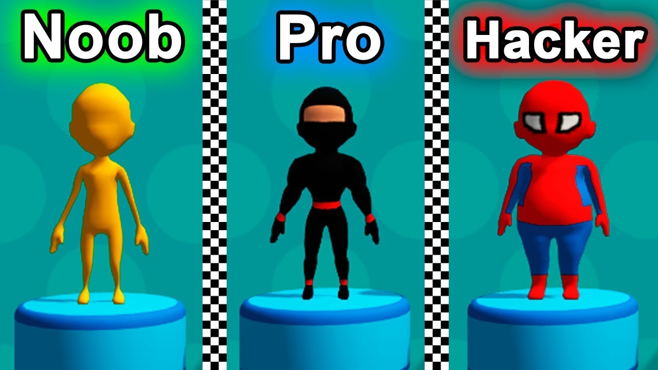 NOOB vs PRO vs HACKER - Fun Race 3D