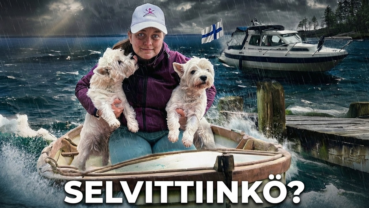Hullu Neljän Yön Veneretki Saimaalla Myrskyssä!