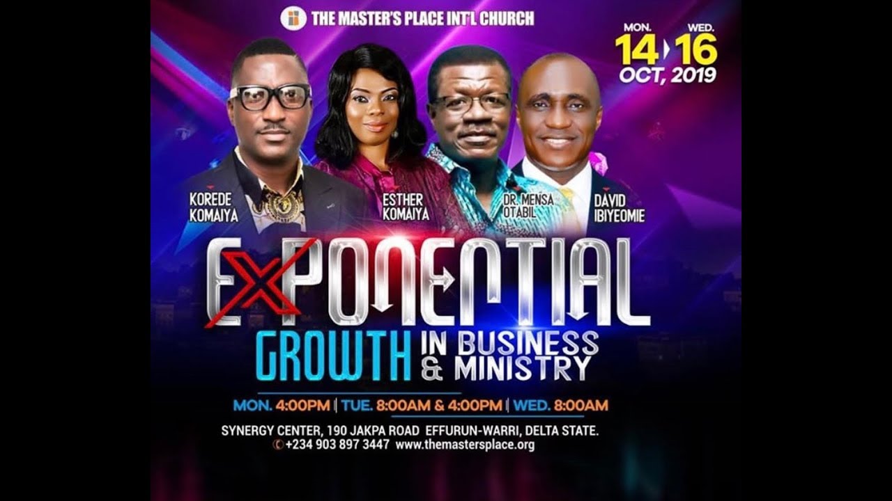 OCT 2019 | EXPONENTIAL GROWTH CONFERENCE | MASTERSPLACEINTCHURCH | #NEWDAWNTV