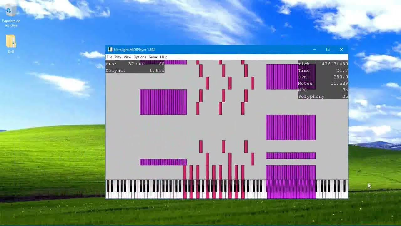 Probando ''Ultralight MIDI Player 1.6B4'' (April Fools Edition)
